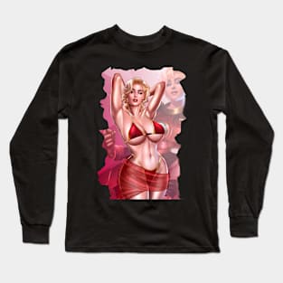 Casie Rocket pin up Long Sleeve T-Shirt